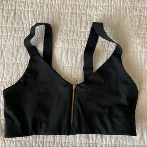 Girlfriend Collective front zip bra Monroe M